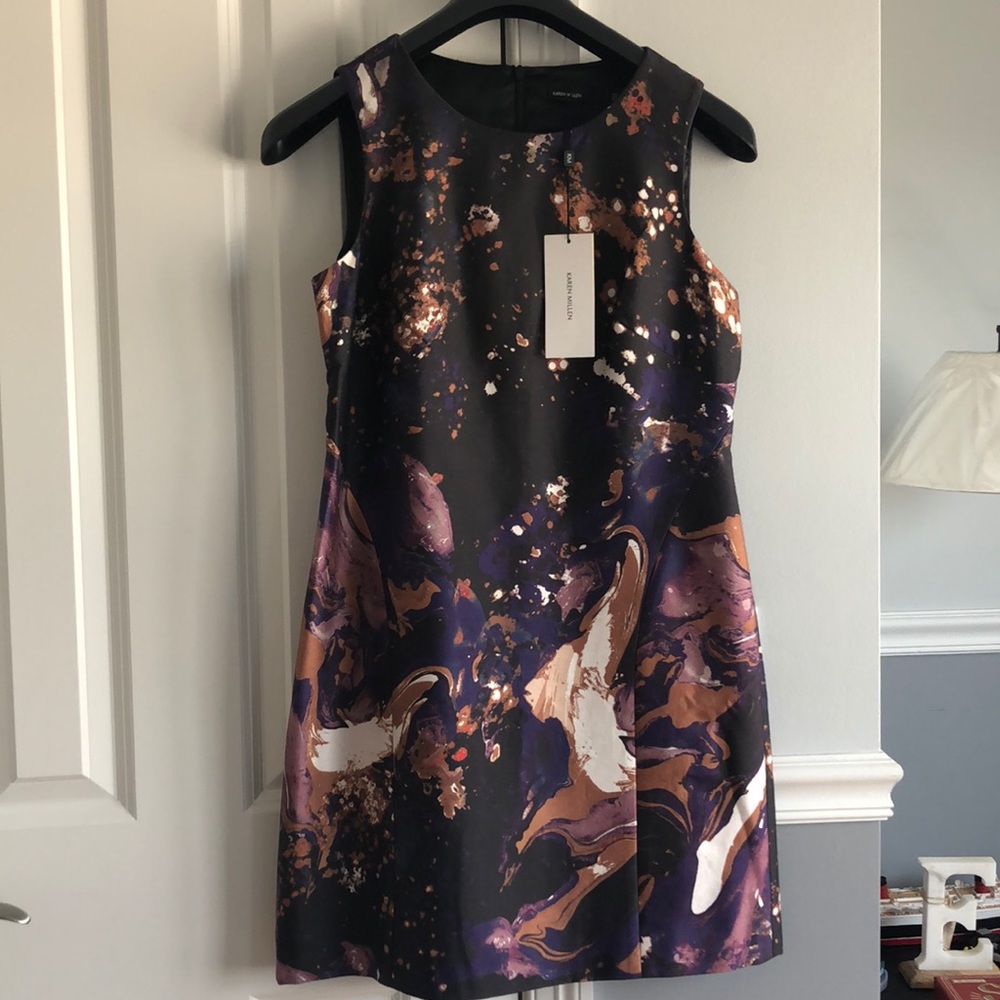 Karen Millen Marble Print Dress size US 8